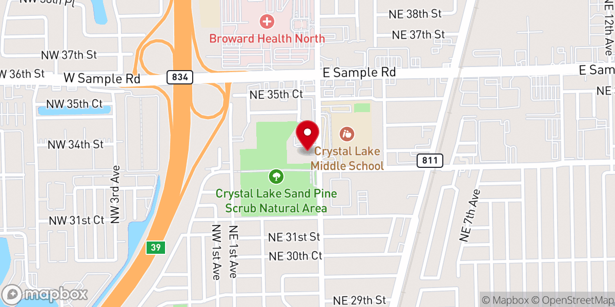Map showing location of Christian Congregation in the United States - CCUS Pompano Beach