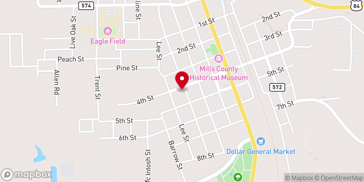 Map showing location of WIC