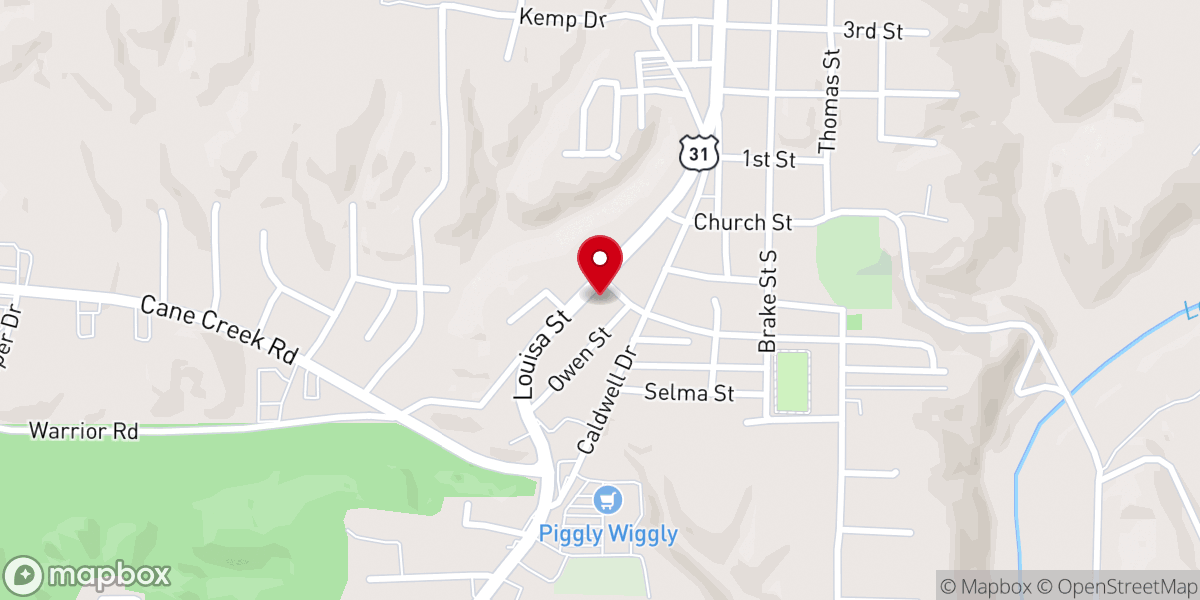 Map showing location of Warrior Assembly of God