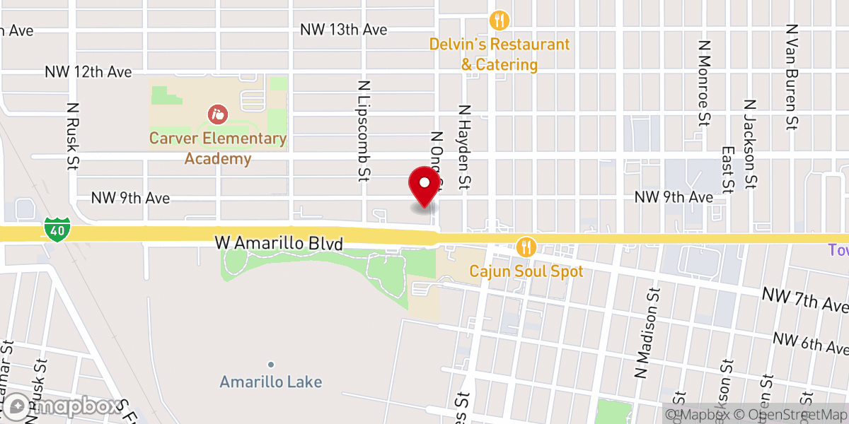 Map showing location of The New Hope Baptist Church