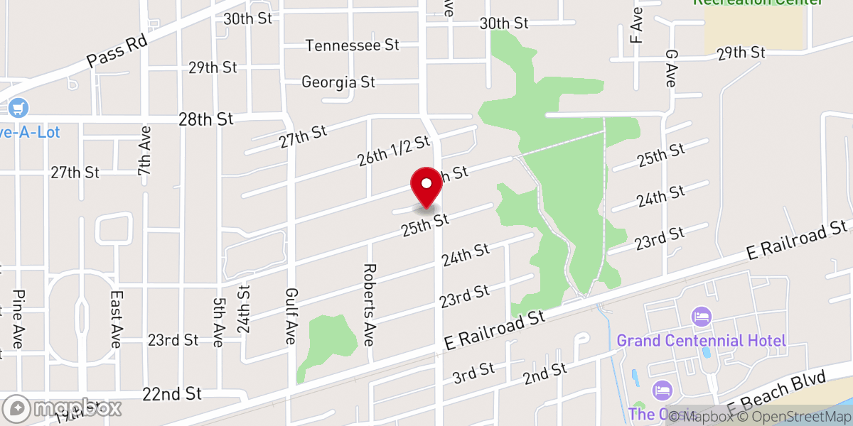 Map showing location of St James Baptist Church