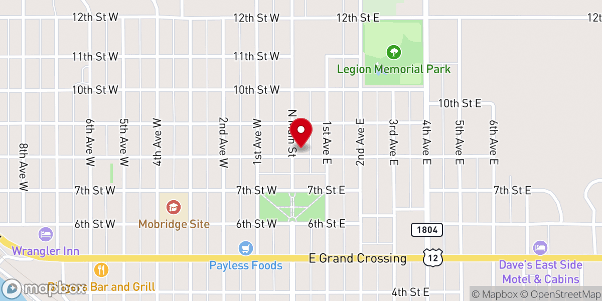 Map showing location of St James Episcopal Church