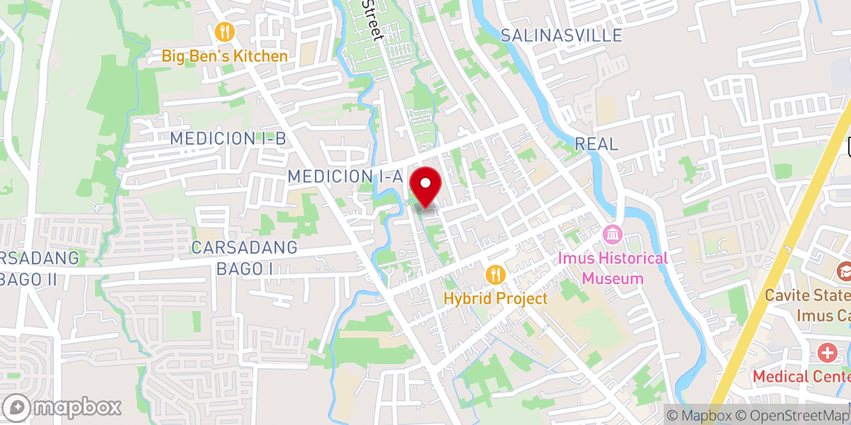 Map showing location of St. Peter Chapels Imus