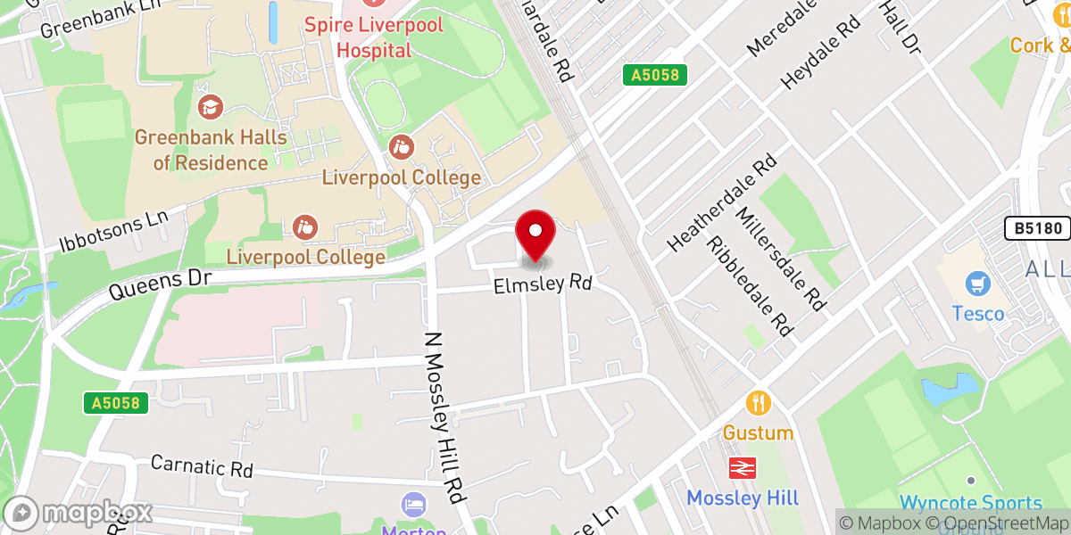 Map showing location of St Anthony of Padua Friary