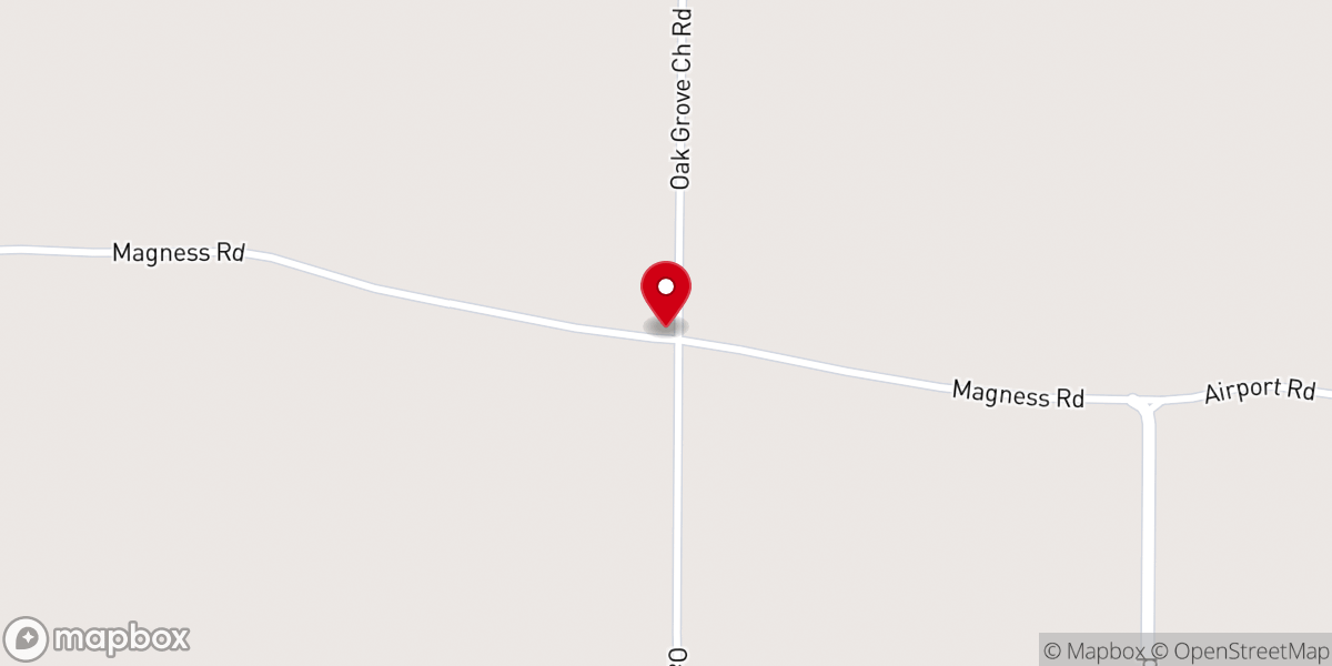Map showing location of Oak Grove Cumberland Presbyterian