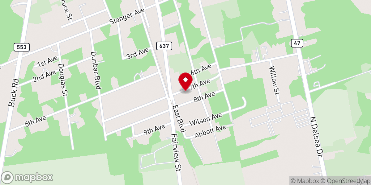 Map showing location of Clayton Church of Christ