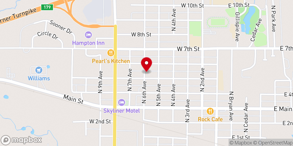 Map showing location of Chapel of Faith Church