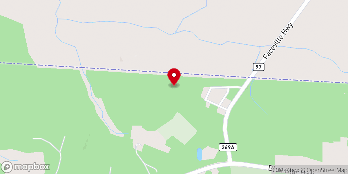 Map showing location of Holy Cross Catholic Church