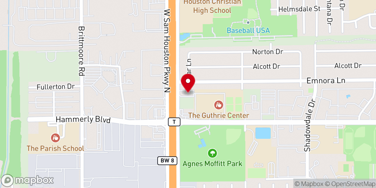 Map showing location of West Houston Seventh-day Adventist Church