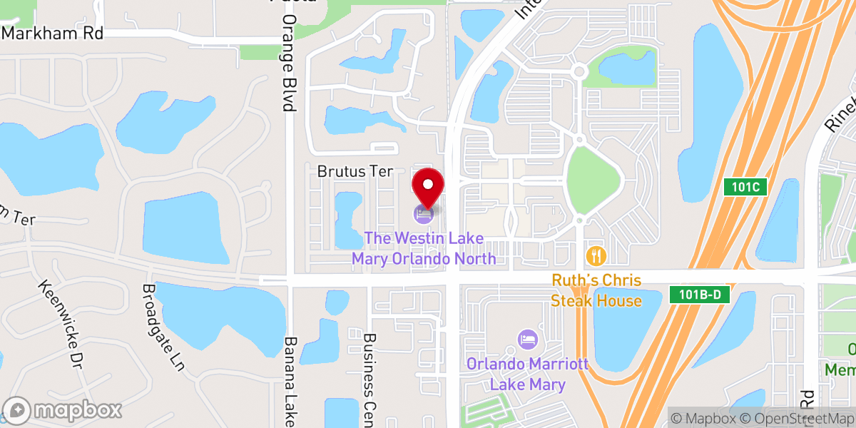 Map showing location of The Westin Lake Mary, Orlando North