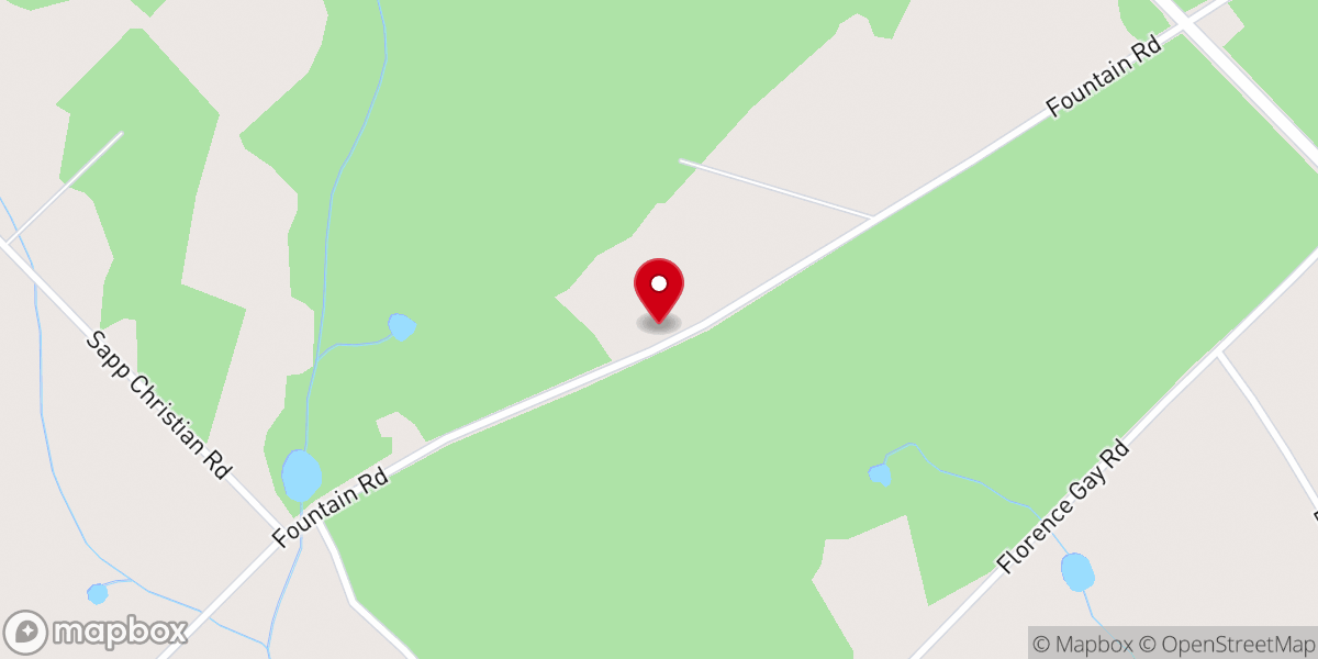 Map showing location of New Providence Church