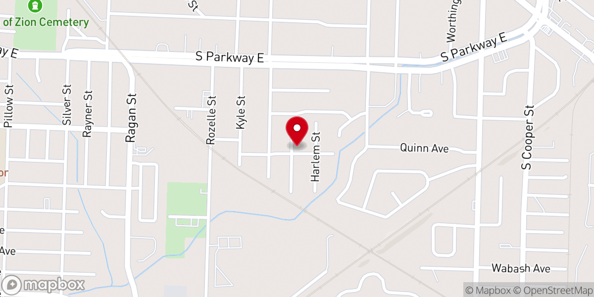 Map showing location of Galilee African Methodist Episcopal Church