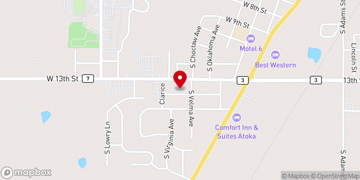 Map showing location of Old Paths Baptist Church