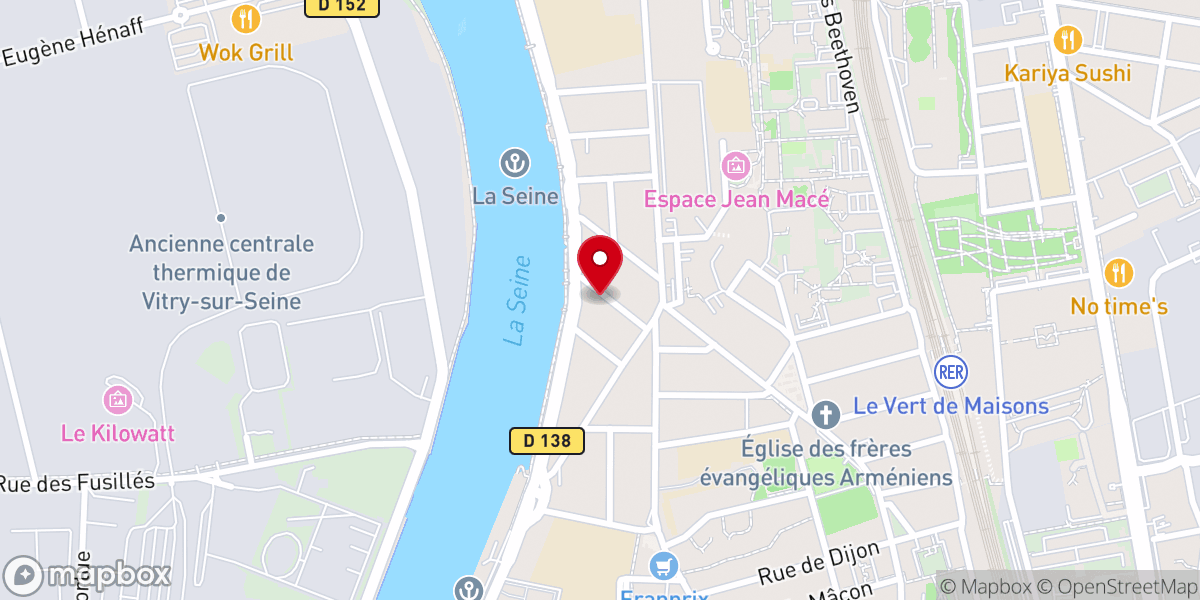 Map showing location of Paroisse de l'Eglise Apostolique Arménienne Saint-Pierre Saint-Paul d'Alfortville