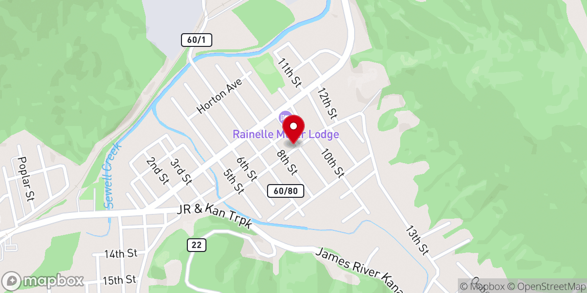 Map showing location of Greenbrier Avenue Church-God