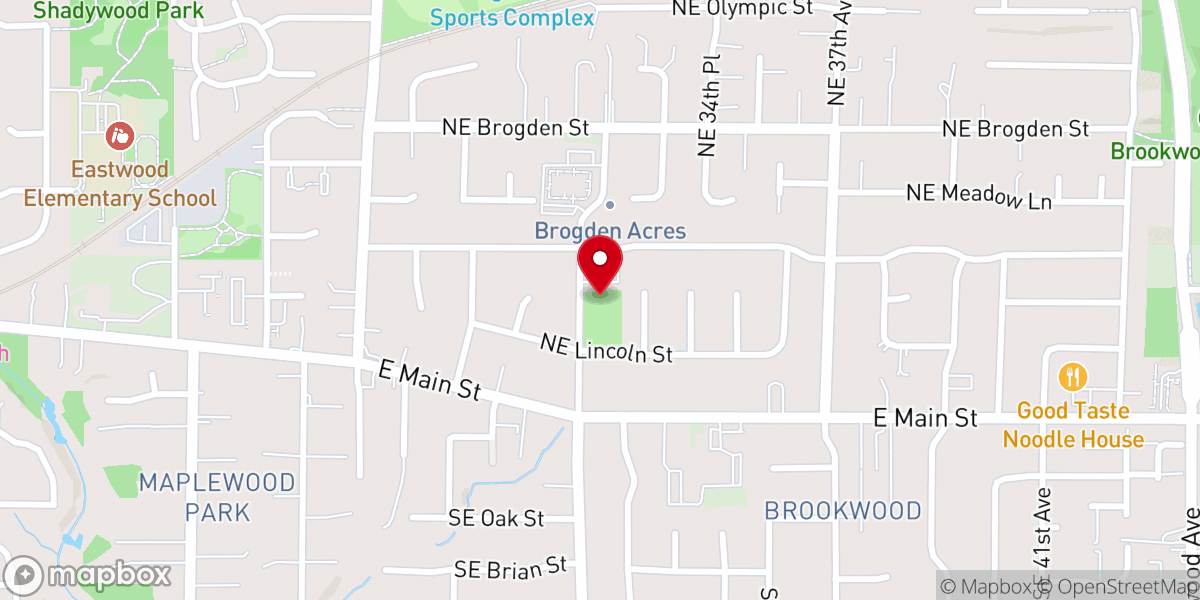 Map showing location of Hillsboro Presbyterian Church