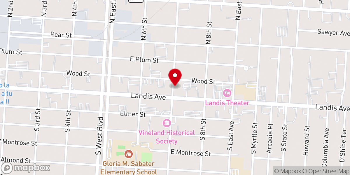 Map showing location of First United Methodist Church