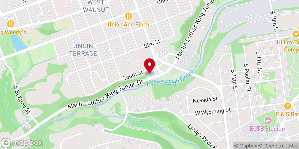 Map showing location of Diocese of Allentown