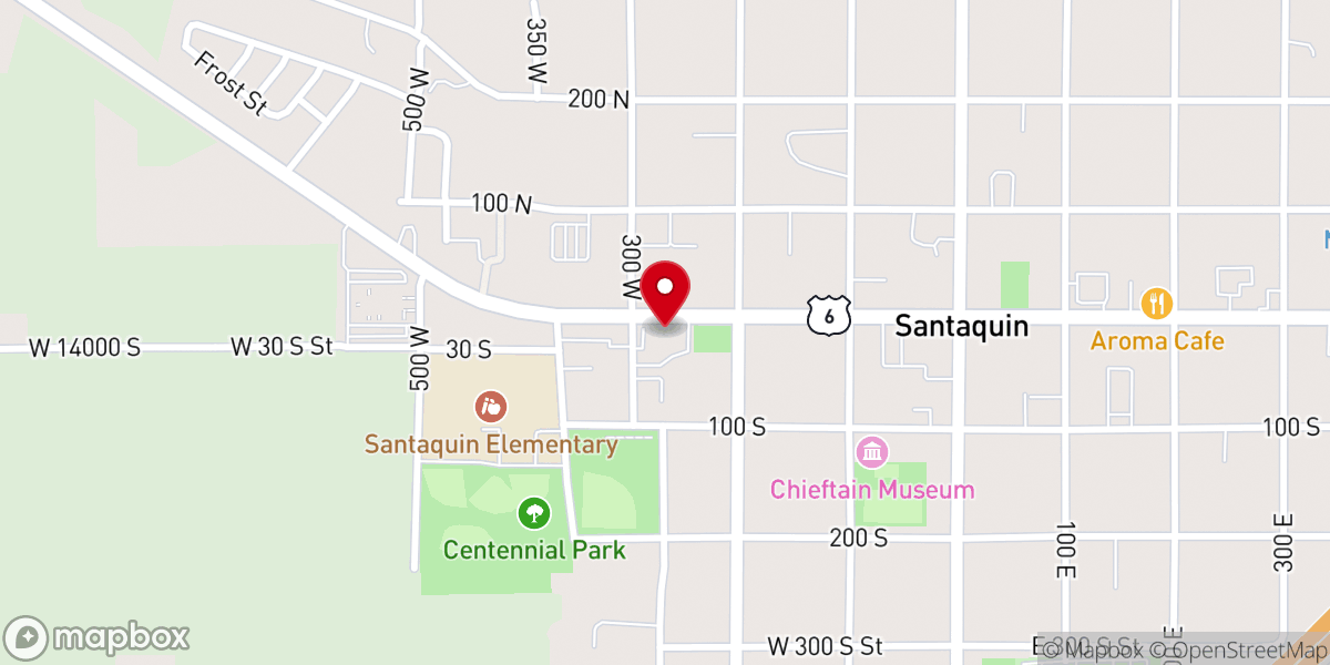 Map showing location of Santaquin City