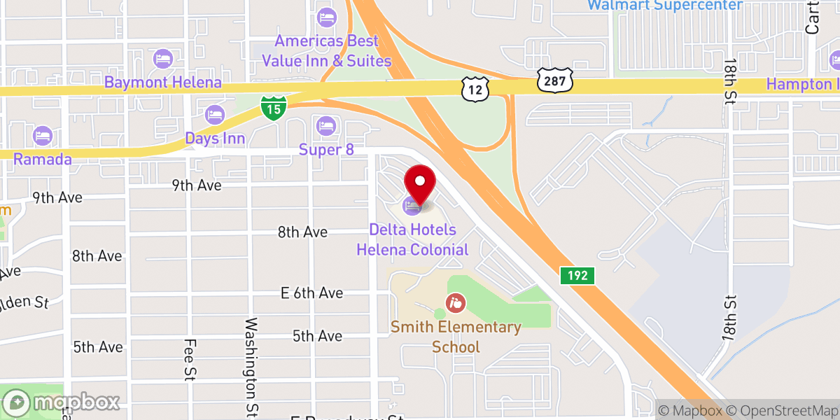 Map showing location of Victory Baptist Church