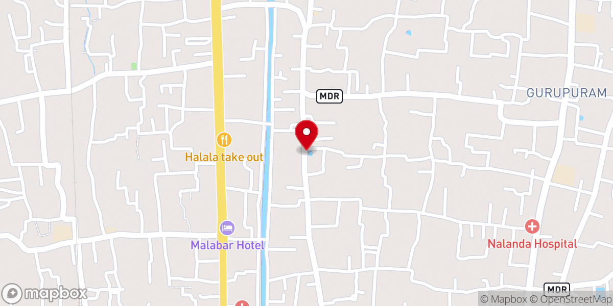Map showing location of St Rita's Church Pathirappally Alappuzha