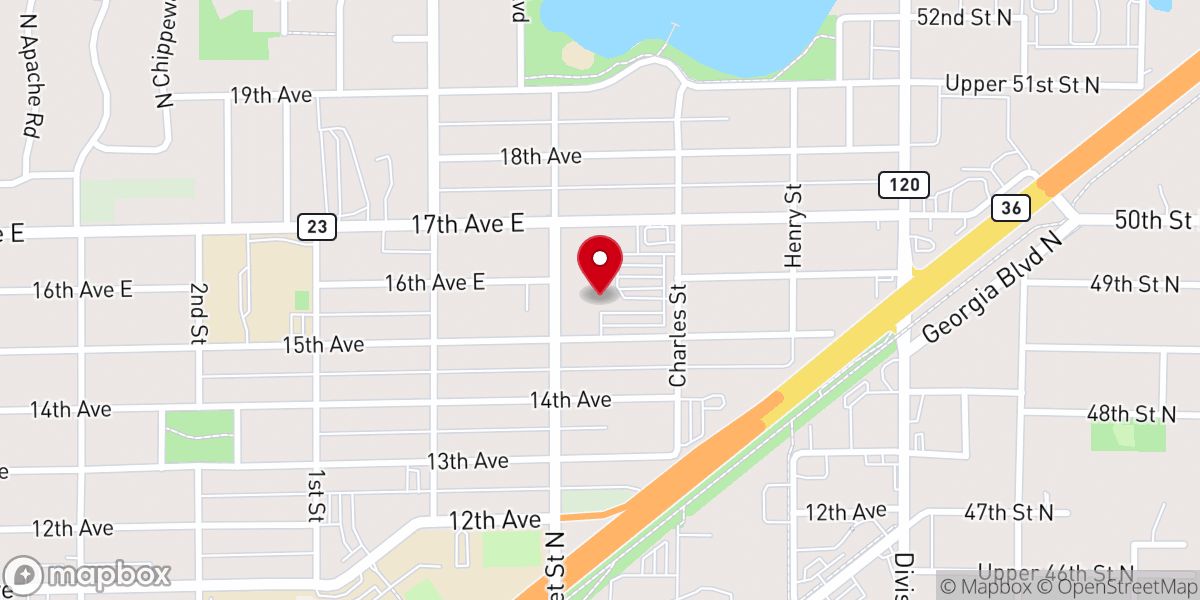 Map showing location of Church of St Peter North St Paul