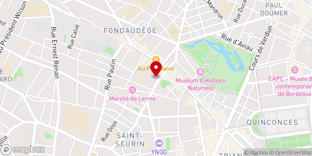 Map showing location of Eglise évangélique de Bordeaux centre