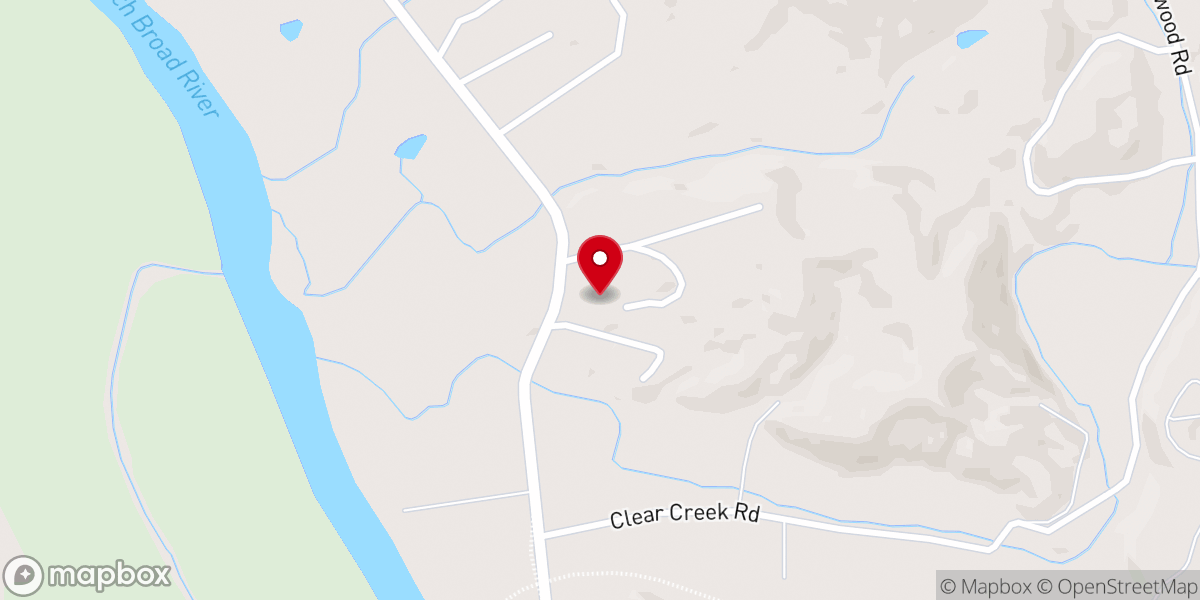 Map showing location of Antioch Freewill Baptist Church