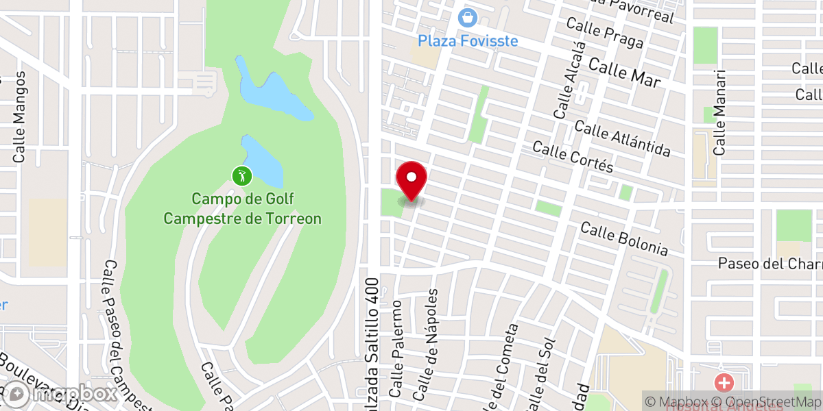 Map showing location of Parroquia Niño Jesús de la Salud