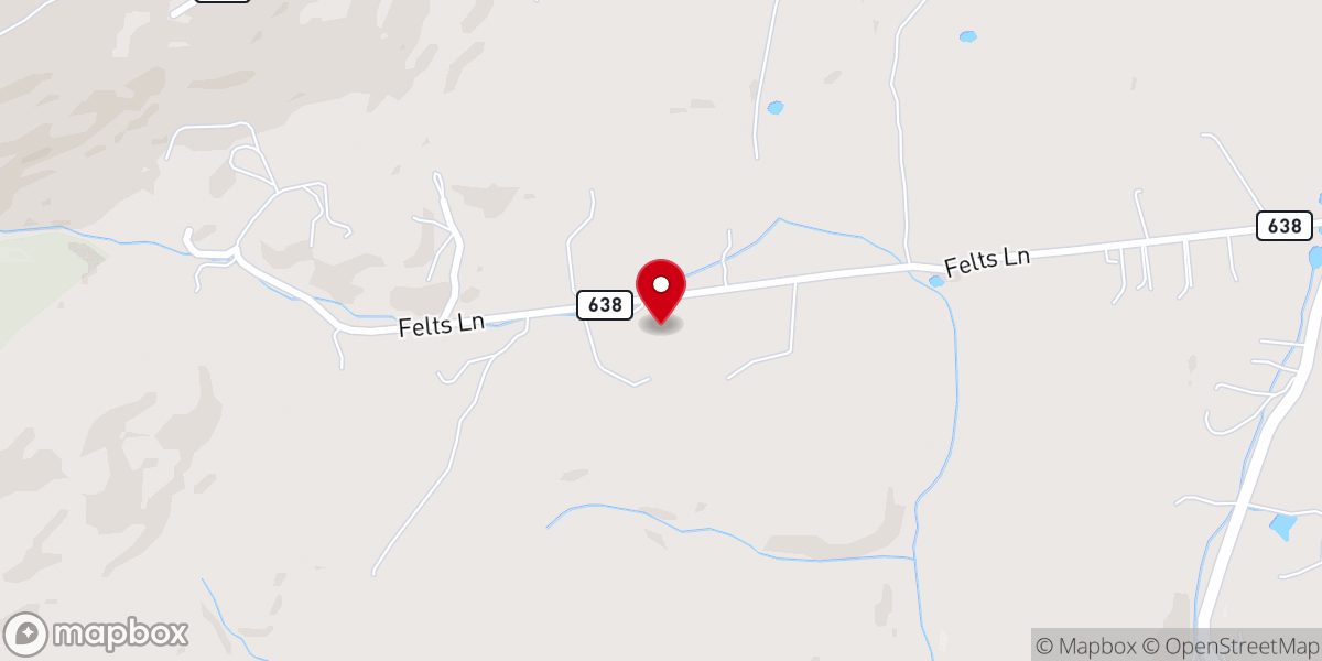Map showing location of East Piney Church