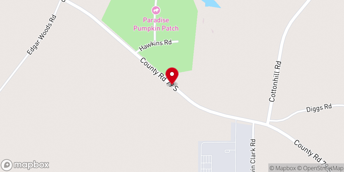 Map showing location of Rocky Mount Church