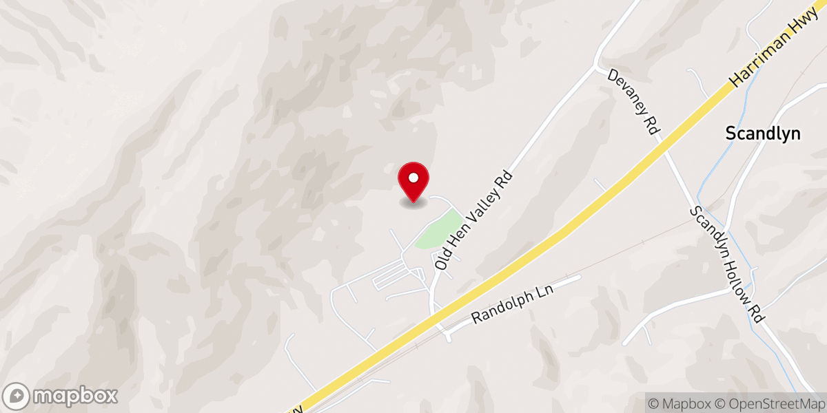 Map showing location of Mount Pisgah Print Shop