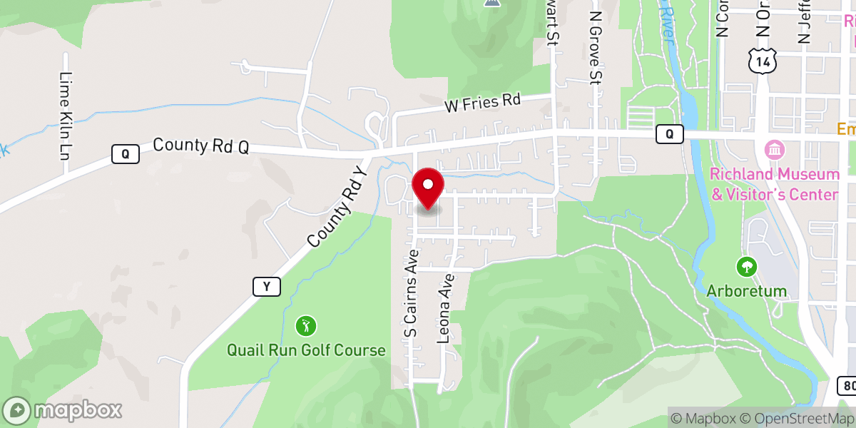 Map showing location of Town & Country Presbyterian Church