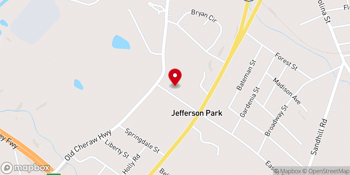 Map showing location of Rockingham Seventh-day Adventist Church