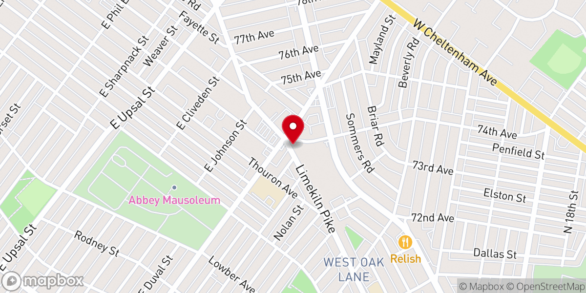 Map showing location of Mont Sinai Pentecostal Church