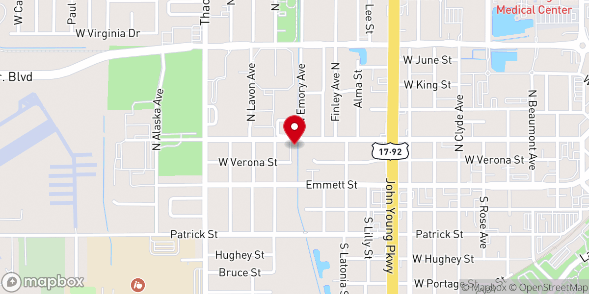 Map showing location of Springs of Life Church