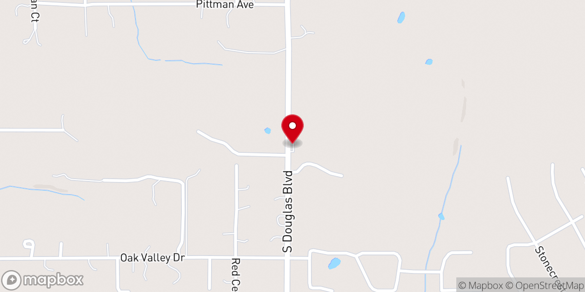 Map showing location of Charter Oak Baptist Church
