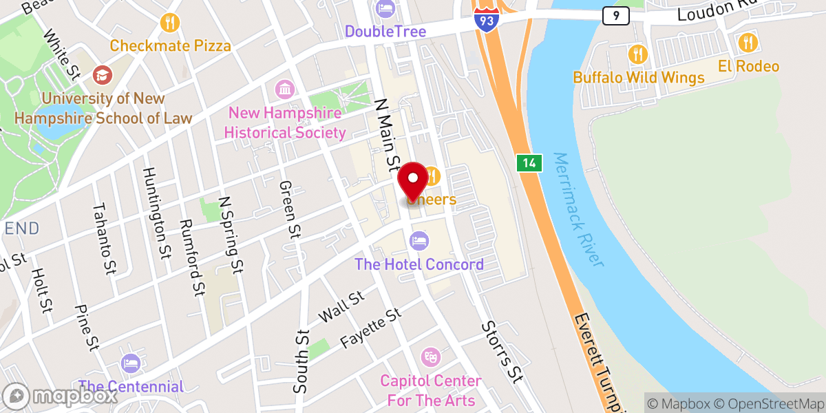 Map showing location of CEF of New Hampshire