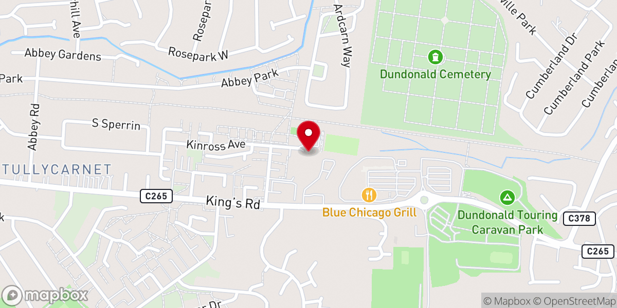 Map showing location of Grace Baptist Church