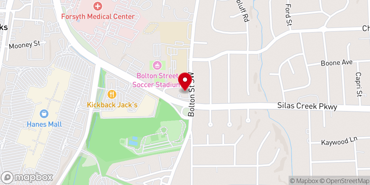 Map showing location of Trinity Presbyterian Church