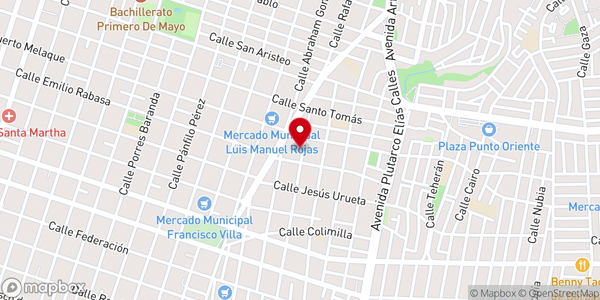 Map showing location of Comunidad de Dios GDL