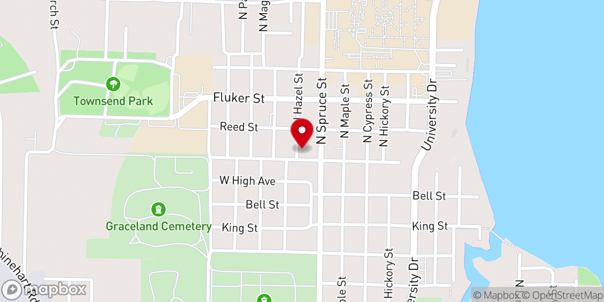 Map showing location of Tabernacle Church of God in Christ