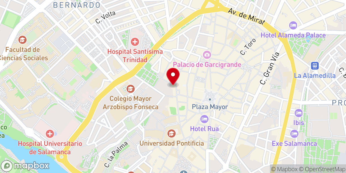 Map showing location of Parohia Ortodoxă Română din Salamanca/Parroquia Ortodoxa Rumana de Salamanca