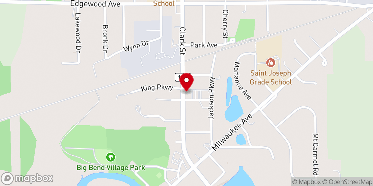 Map showing location of Christ Lutheran Church