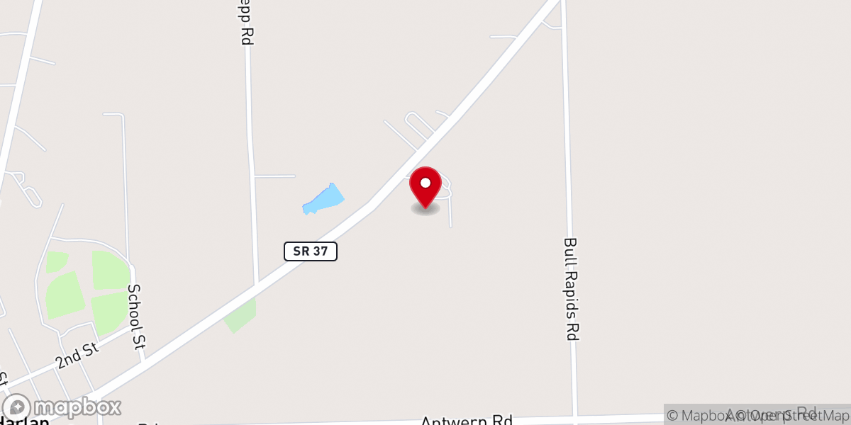 Map showing location of Holy Trinity Lutheran Church