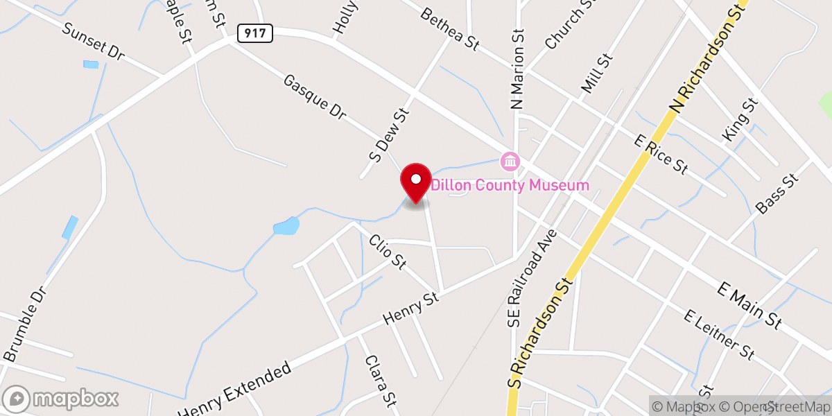 Map showing location of St John Baptist Church