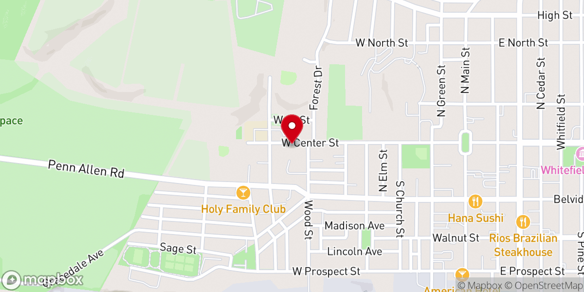 Map showing location of Knights of Columbus Nazareth, PA