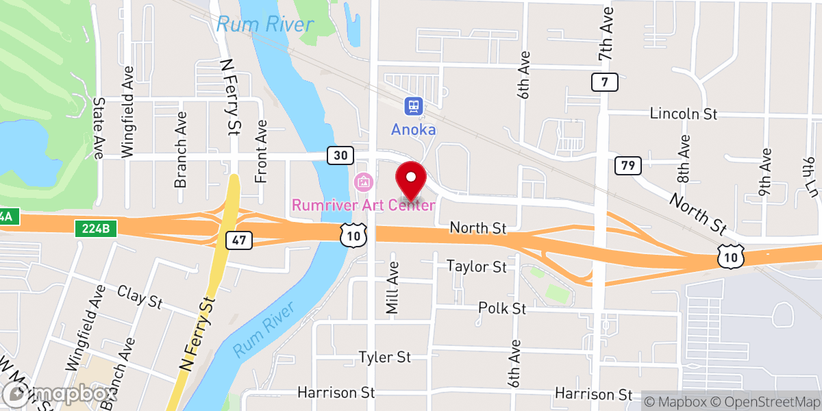 Map showing location of Anoka Community Mission
