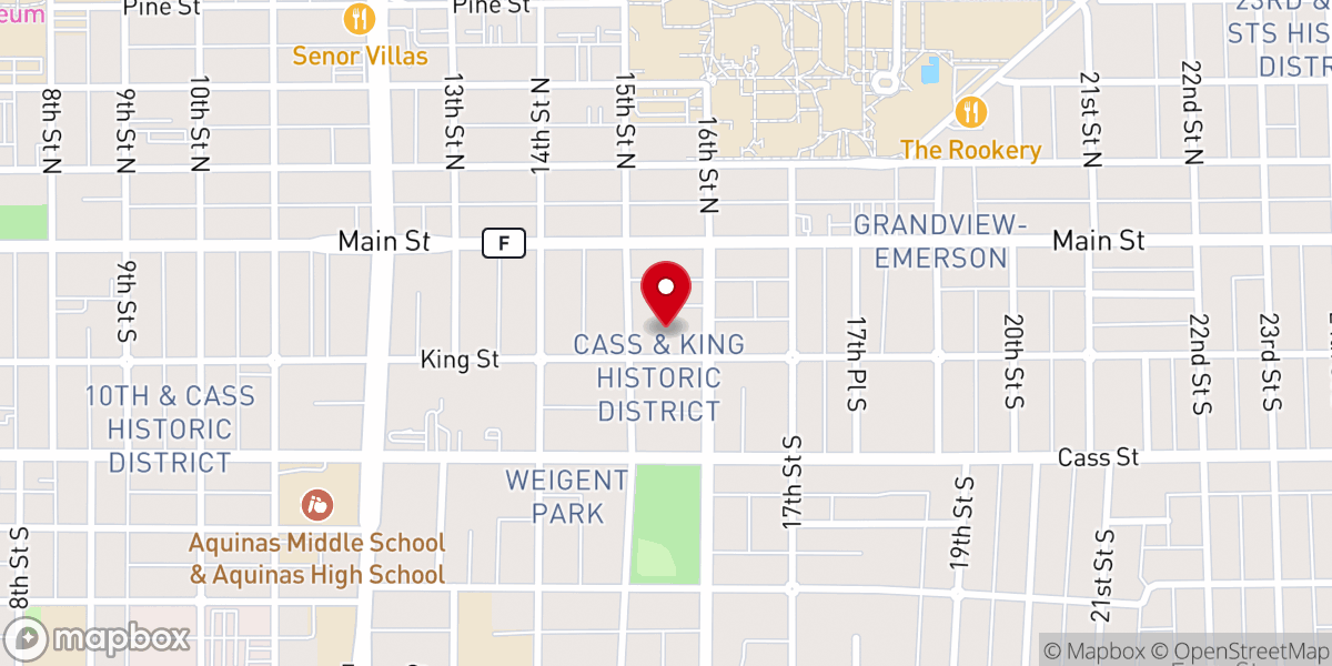 Map showing location of English Lutheran Church