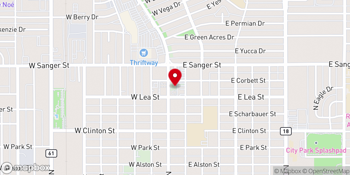 Map showing location of First Presbyterian Church